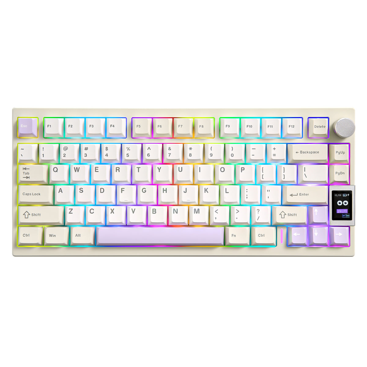 YUNZII AL80 QMK/VIA Aluminum LCD + Volume Knob Mechanical Keyboard