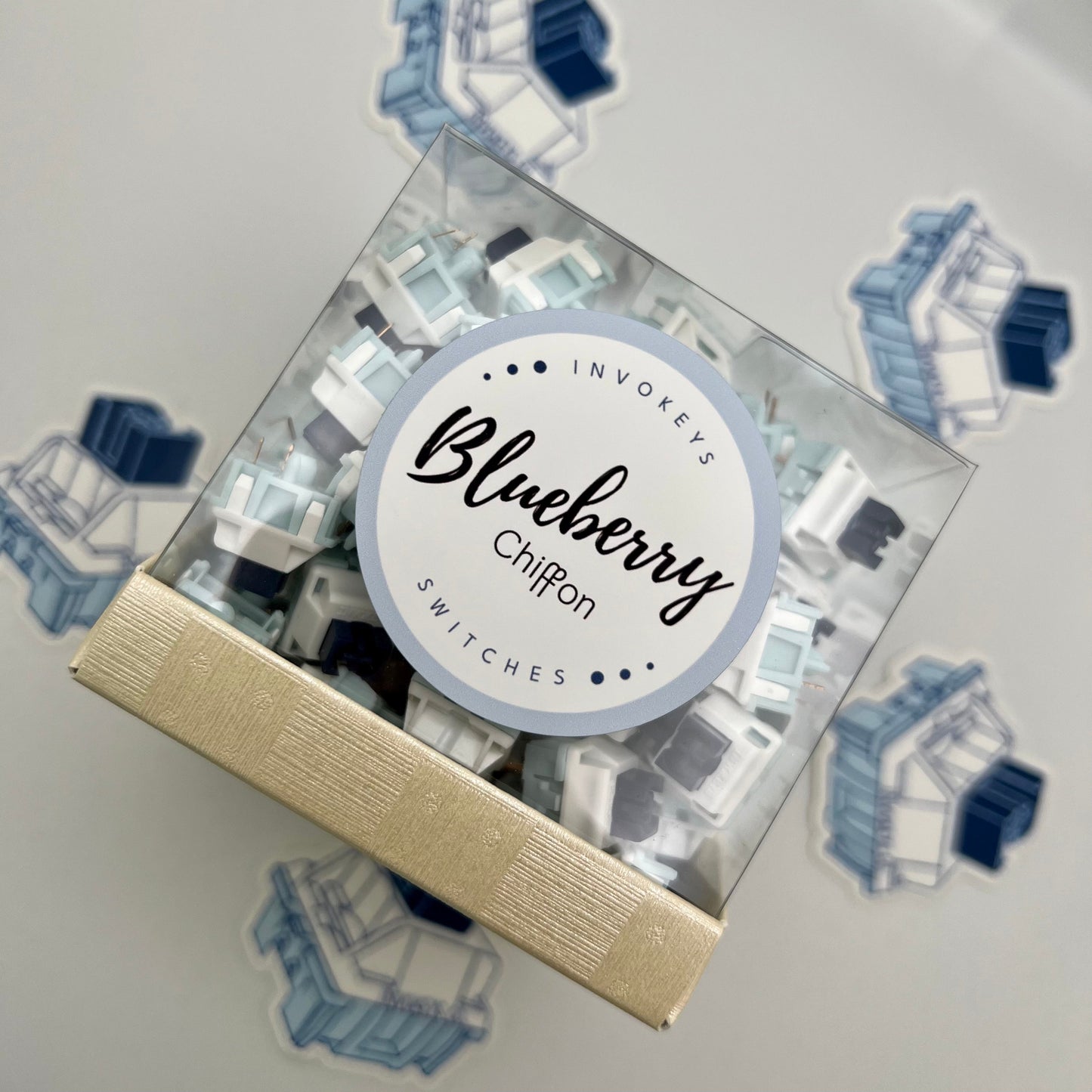 Invokeys Blueberry Chiffon Switches - Clearance